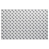 Black Cocker Spaniel Playtime Silver Stof (Yard (91,4 cm))