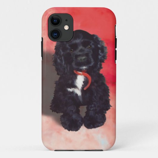 Black Cocker Spaniel Puppy - Abby Case-Mate iPhone Case (Achterkant)