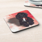 Black Cocker Spaniel Puppy - Abby Drankjes Onderzetter (Linkerzijde)