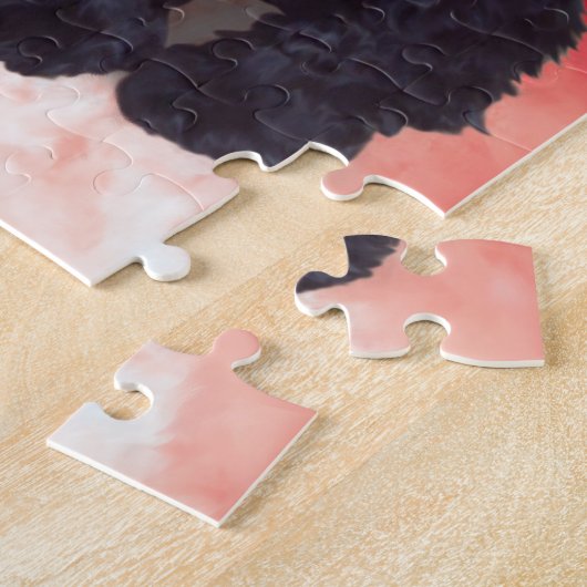 Black Cocker Spaniel Puppy - Abby Legpuzzel (Zijkant)