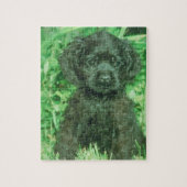 Black Cocker Spaniel Puppy Dog Puzzle Legpuzzel (Verticaal)