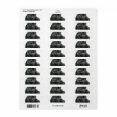 Black Cocker Spaniel Return Label (Full Sheet)