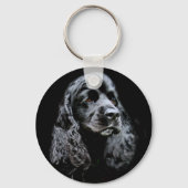 Black Cocker Spaniel Sleutelhanger (Voorkant)
