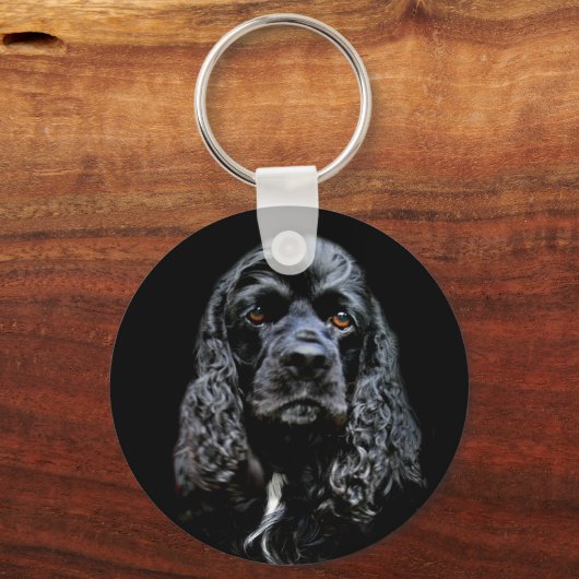 Black Cocker Spaniel Sleutelhanger (Voorkant)