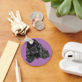 Black Cocker Spaniel Sleutelhanger