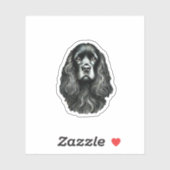 Black Cocker Spaniel Sticker (Vel)