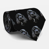 Black Cocker Spaniel Stropdas (Opgerold)