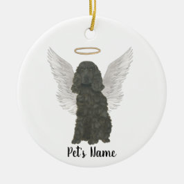 Black Cocker Spaniel Sympathie Herdenking Keramisch Ornament