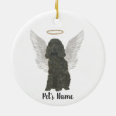 Black Cocker Spaniel Sympathie Herdenking Keramisch Ornament (Achterkant)