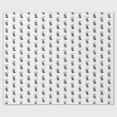 Black Cocker Spaniel Verjaardag Cadeaupapier (Vlak)