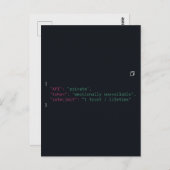 Black Coder Quote Briefkaart –  (Voorkant / Achterkant)