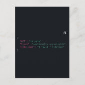 Black Coder Quote Briefkaart –  (Voorkant)