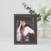 Black Coffe Photo Wedding Save the Date Invitation Briefkaart (Staand voorkant)