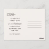 Black Coffe Photo Wedding Save the Date Invitation Briefkaart (Achterkant)