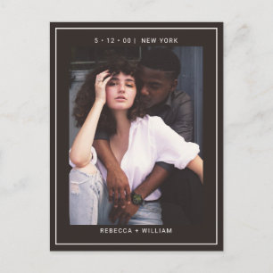 Black Coffe Photo Wedding Save the Date Invitation Briefkaart