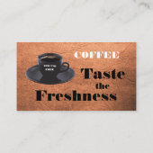 Black Coffee Cup Punch Kaart Free Cup Loyalty Kaar (Achterkant)