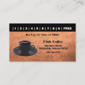 Black Coffee Cup Punch Kaart Free Cup Loyalty Kaar (Voorkant)