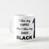 Black Coffee Dog - Labrador Mok (Voorkant links)