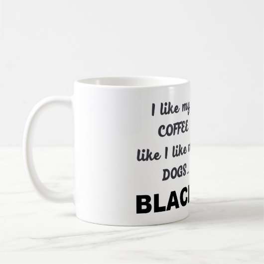 Black Coffee Dog - Labrador Mok (Links)