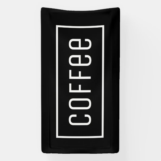 BLACK COFFEE OPEN SIGN SPANDOEK (Verticaal)