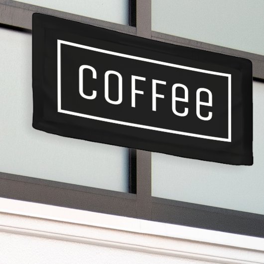 BLACK COFFEE OPEN SIGN SPANDOEK (Buitenkant Gebouw)