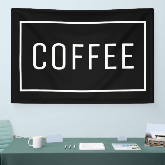 BLACK COFFEE SIGN SPANDOEK (Beurs)