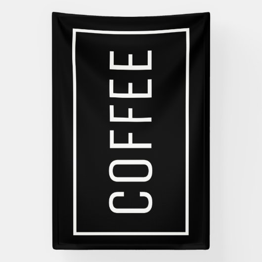 BLACK COFFEE SIGN SPANDOEK (Verticaal)