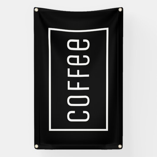 BLACK COFFEE SIGN SPANDOEK (Verticaal)