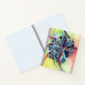 Black Collage Swirl Notitieboek (Binnen)