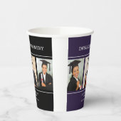 Black College University 3 Foto Afstuderen Papieren Bekers (Links)