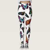 Black Colorful Butterflies Waterverf Patroon