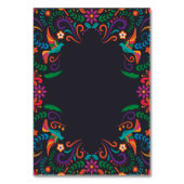 Black Colorful Floral Nuestra Boda Spanish Wedding Kaart (Achterkant)