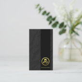 Black Column Black Paper Crunge Chauffeur Visitekaartje (Staand voorkant)