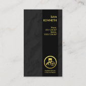 Black Column Black Paper Crunge Chauffeur Visitekaartje (Achterkant)