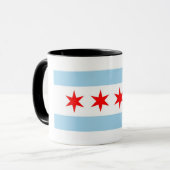 Black Combo Mok met vlag van Chicago, Verenigde St (Voorkant links)
