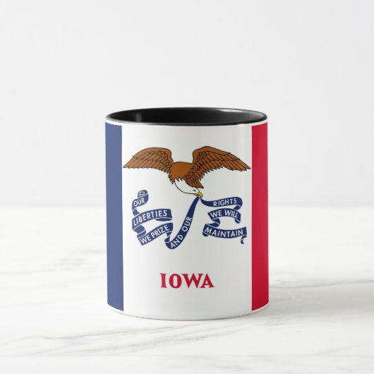 Black Combo Mok met vlag van Iowa, Verenigde State (Midden)