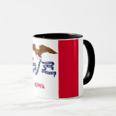 Black Combo Mok met vlag van Iowa, Verenigde State (Voorkant rechts)