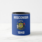 Black Combo Mok met vlag van Wisconsin, Verenigde  (Midden)