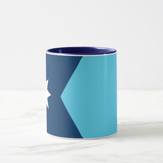 Black Combo Mug with flag of Minnesota, USA Mok (Midden)