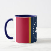 Black Combo Mug with flag of Mississippi, USA Mok (Links)