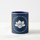Black Combo Mug with flag of Mississippi, USA Mok (Midden)