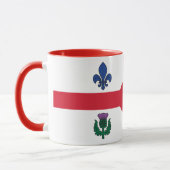 Black Combo Mug with flag of Montreal, Quebec Mok (Links)