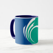 Black Combo Mug with flag of Ottawa, Canada Mok (Voorkant links)