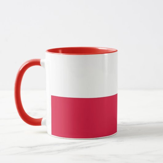 Black Combo Mug with flag of Poland Mok (Links)