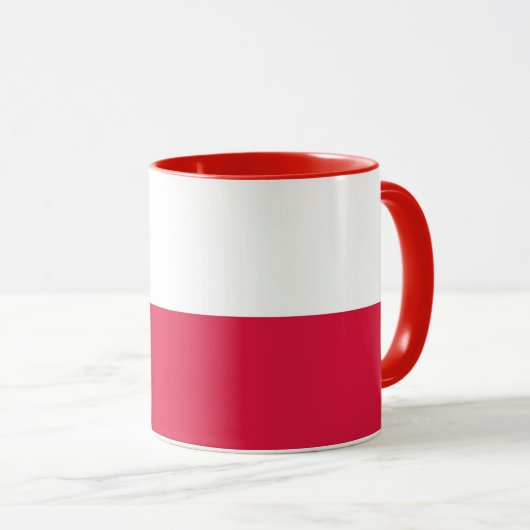 Black Combo Mug with flag of Poland Mok (Voorkant rechts)
