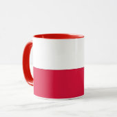 Black Combo Mug with flag of Poland Mok (Voorkant links)