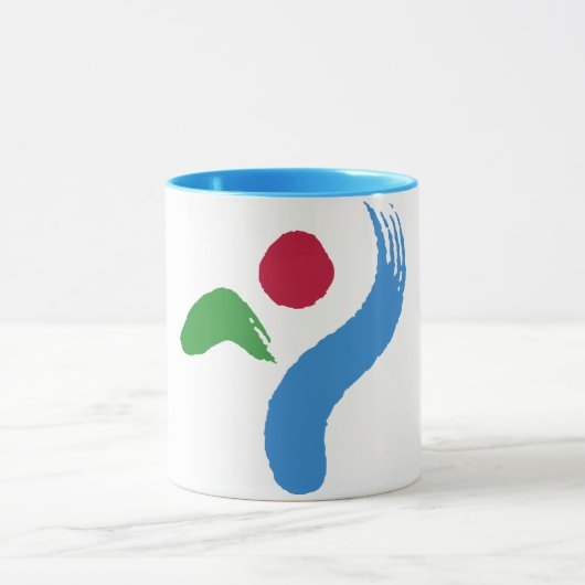 Black Combo Mug with flag of Seoul, South Korea Mok (Midden)