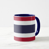 Black Combo Mug with flag of Thailand Mok (Voorkant rechts)