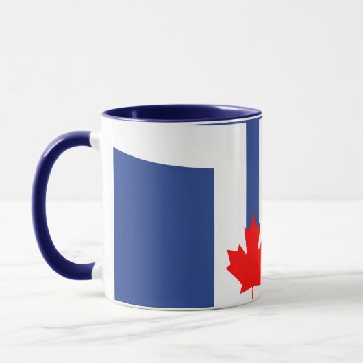 Black Combo Mug with flag of Toronto, Canada Mok (Links)