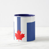Black Combo Mug with flag of Toronto, Canada Mok (Midden)